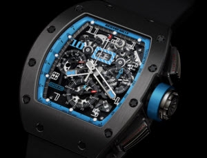 Replica Richard Mille RM 011 Argentina Black (Black Ti/Blue) Watch